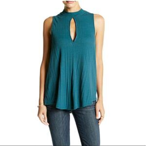🆕 Free People We The Free Faye Ribbed Tank Top in Turquoise